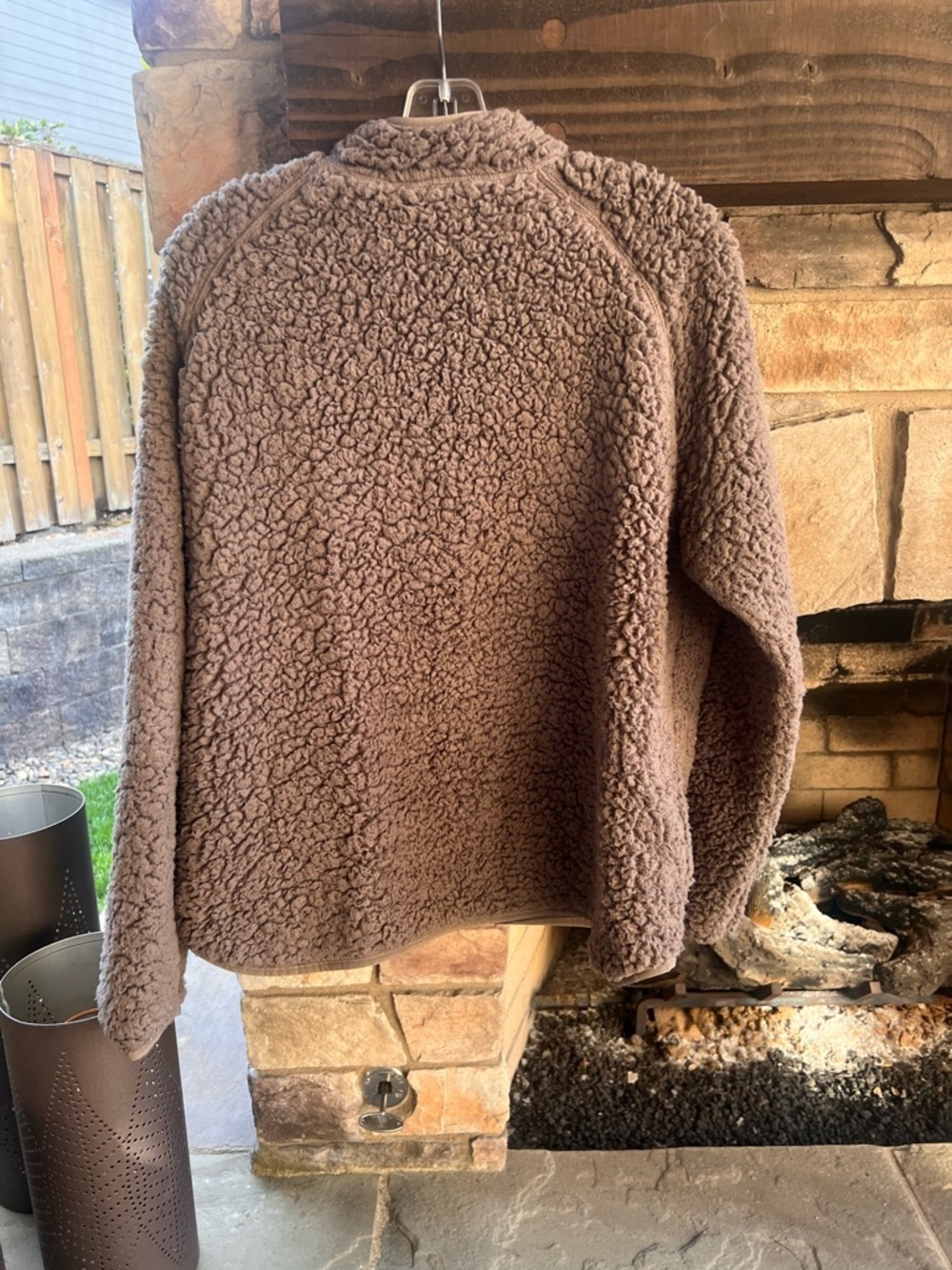 Zella Brown Sherpa-Lined Zip XL - Picture 3 of 5